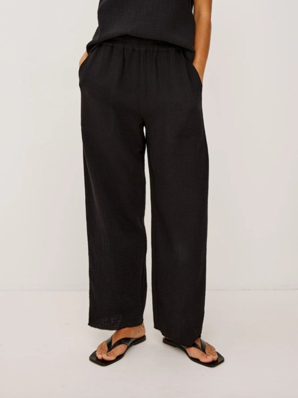 Rails Leon Crop Pants in Black Gauze Sz Medium